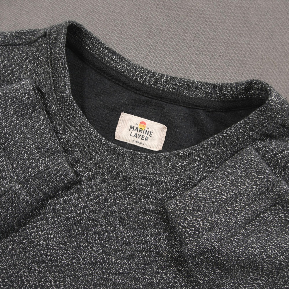 Marine Layer Textured Marled Knit Long Sleeve Men Shirt XS Sweater Pullover Gym